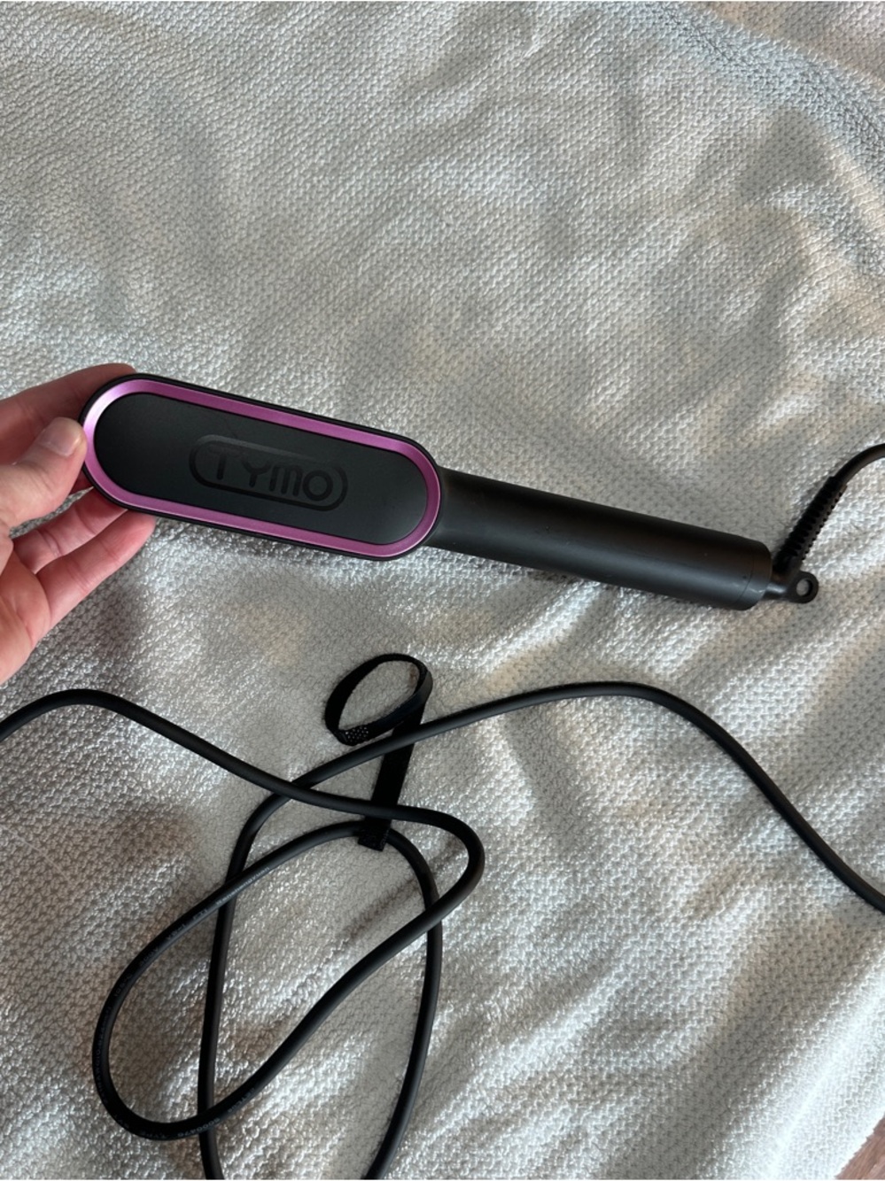 TYMO Black and Purple Hair Straightener Brush